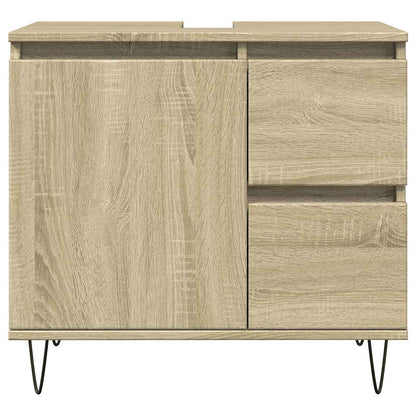 vidaXL Bathroom Cabinet Sonoma Oak 65x33x60 cm Engineered Wood 3