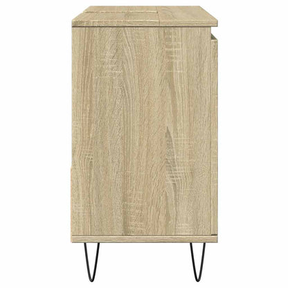 vidaXL Bathroom Cabinet Sonoma Oak 65x33x60 cm Engineered Wood 4
