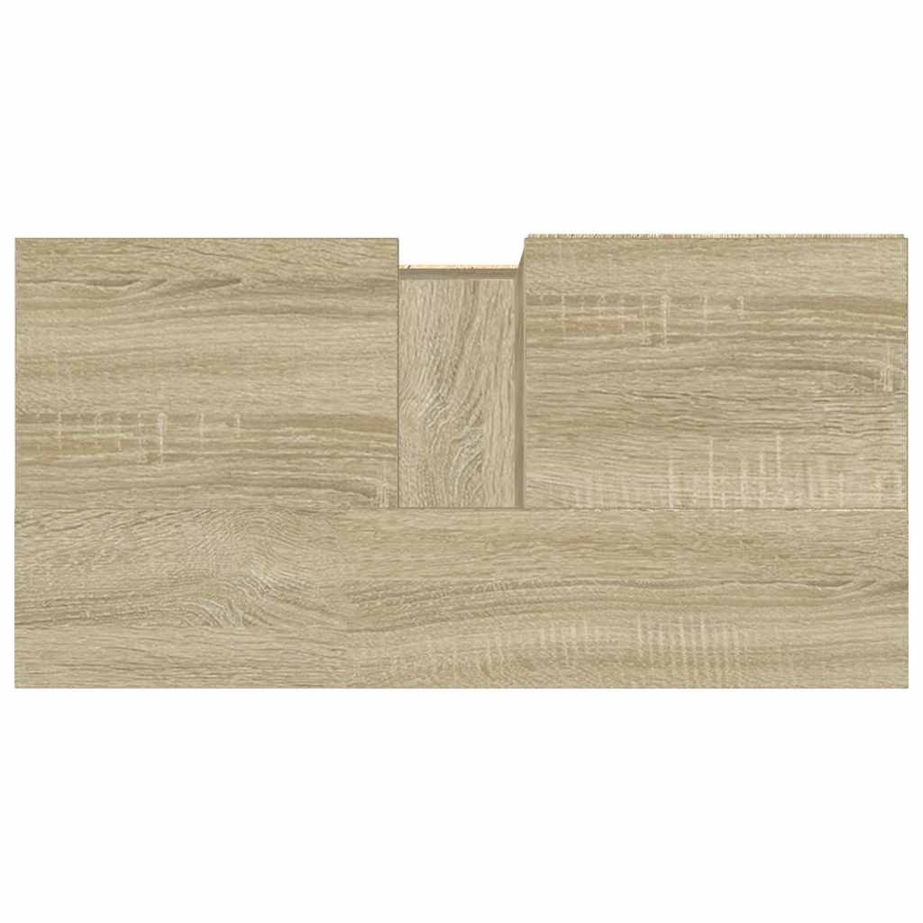 vidaXL Bathroom Cabinet Sonoma Oak 65x33x60 cm Engineered Wood 6