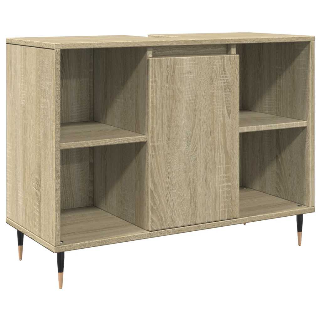 vidaXL Bathroom Cabinet Sonoma Oak 80x33x60 cm Engineered Wood 2
