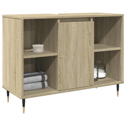 vidaXL Bathroom Cabinet Sonoma Oak 80x33x60 cm Engineered Wood 1