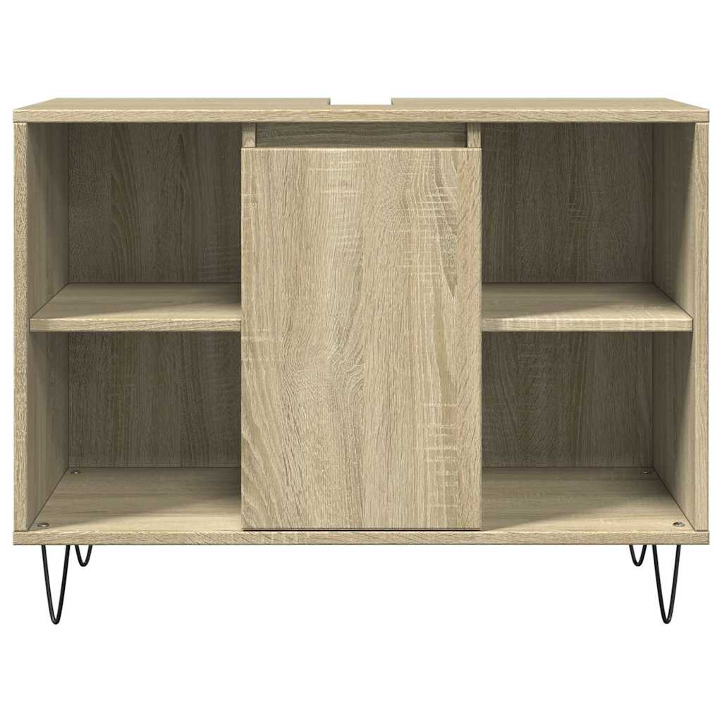 vidaXL Bathroom Cabinet Sonoma Oak 80x33x60 cm Engineered Wood 4