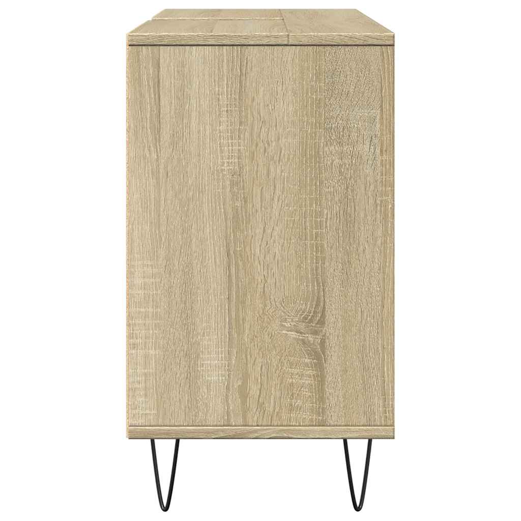 vidaXL Bathroom Cabinet Sonoma Oak 80x33x60 cm Engineered Wood 5