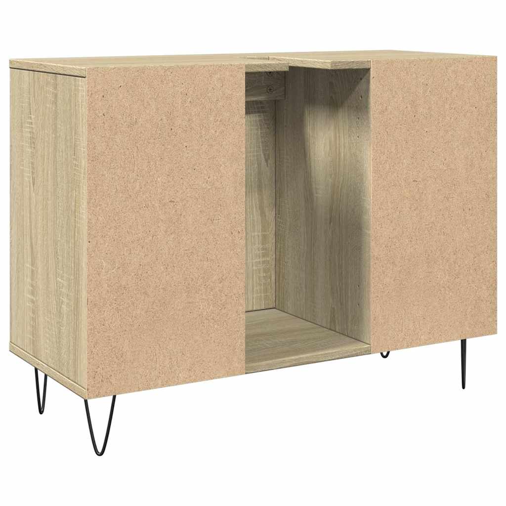 vidaXL Bathroom Cabinet Sonoma Oak 80x33x60 cm Engineered Wood 6