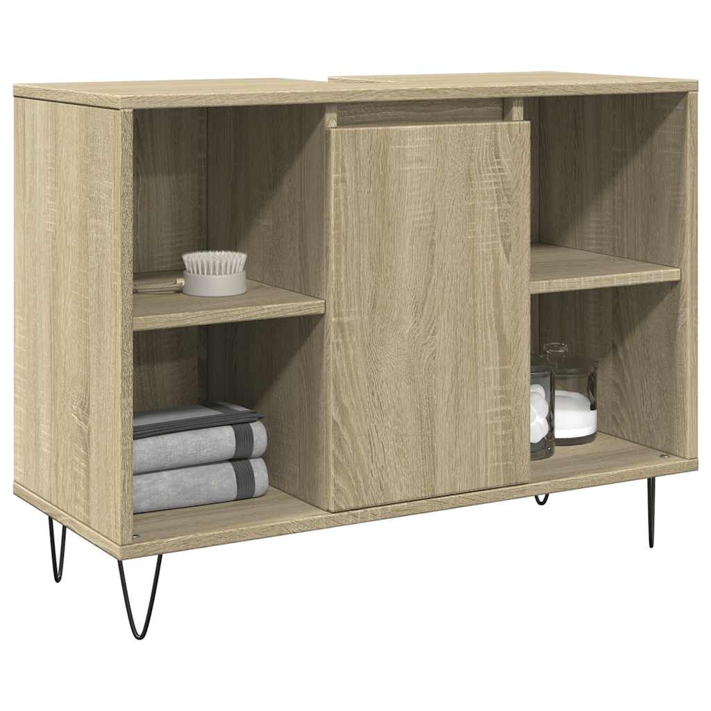 vidaXL Bathroom Cabinet Sonoma Oak 80x33x60 cm Engineered Wood 1