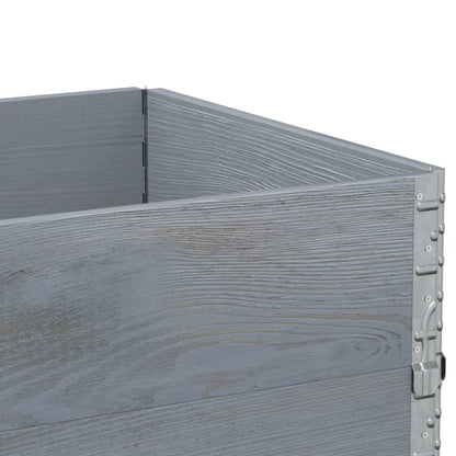Pallet Collars Solid Wood Pine 3 pcs Grey 80 cm 60 cm