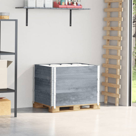 vidaXL Pallet Collars 3 pcs Grey 80x60 cm Solid Wood Pine 1