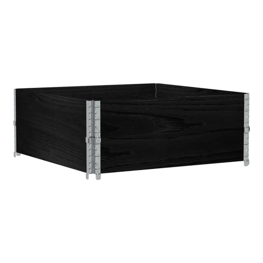 Garden Planter 80x60 cm Solid Wood Pine Height 41 cm Black 100 cm 100 cm