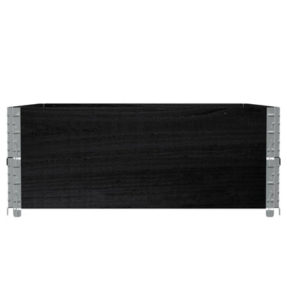 vidaXL Garden Planter Black 100x100 cm Solid Wood Pine 4