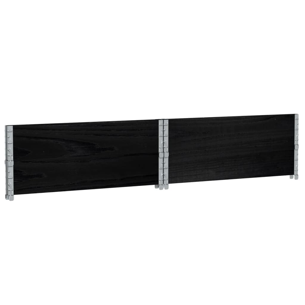 vidaXL Garden Planter Black 100x100 cm Solid Wood Pine 6