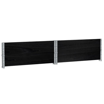 vidaXL Garden Planter Black 100x100 cm Solid Wood Pine 6