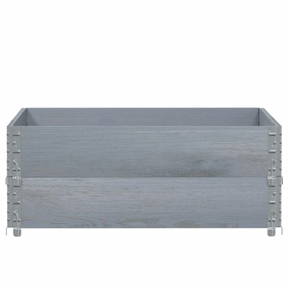 Garden Planter 80x60 cm Solid Wood Pine Height 41 cm Grey 100 cm 100 cm