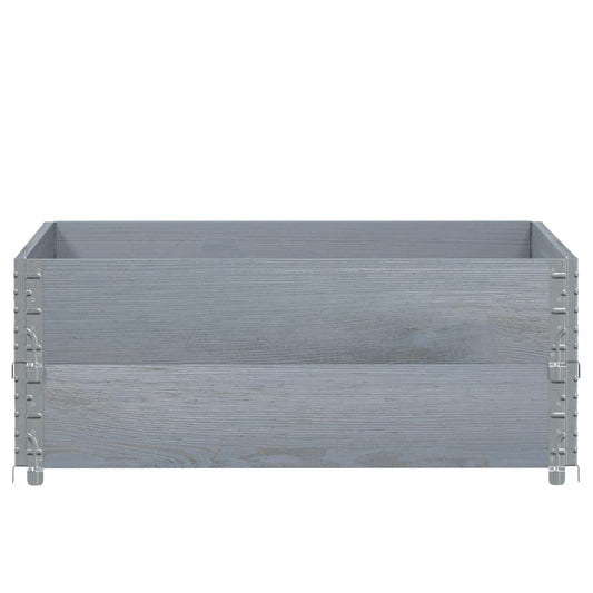 vidaXL Garden Planter Grey 100x100 cm Solid Wood Pine 2