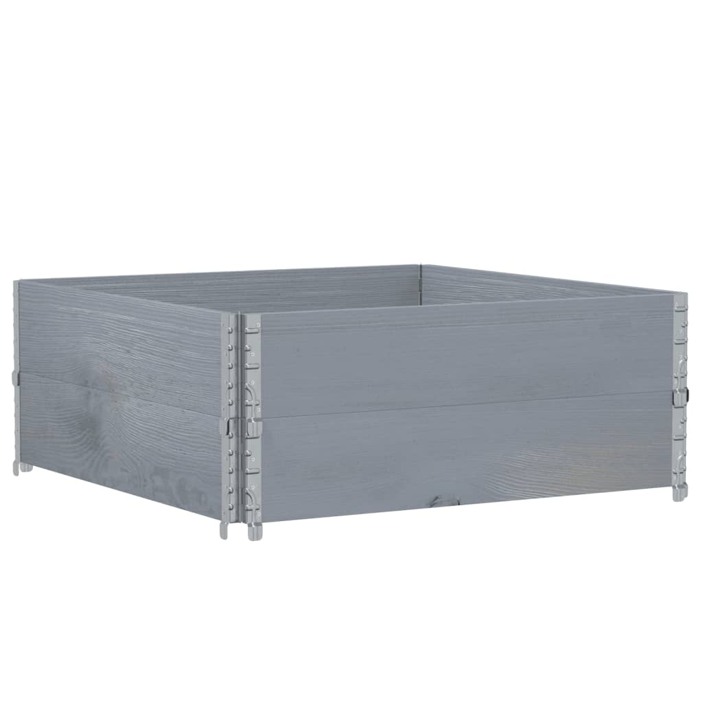Garden Planter 80x60 cm Solid Wood Pine Height 41 cm Grey 100 cm 100 cm
