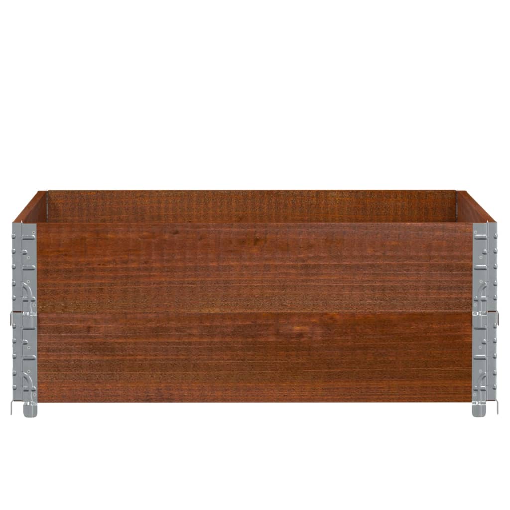 vidaXL Garden Planter Brown 100x100 cm Solid Wood Pine 3