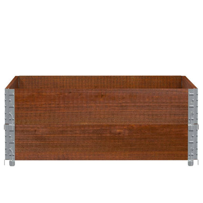 vidaXL Garden Planter Brown 100x100 cm Solid Wood Pine 3