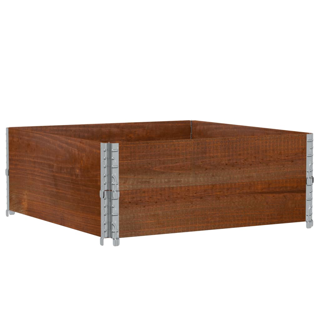 vidaXL Garden Planter Brown 100x100 cm Solid Wood Pine 5