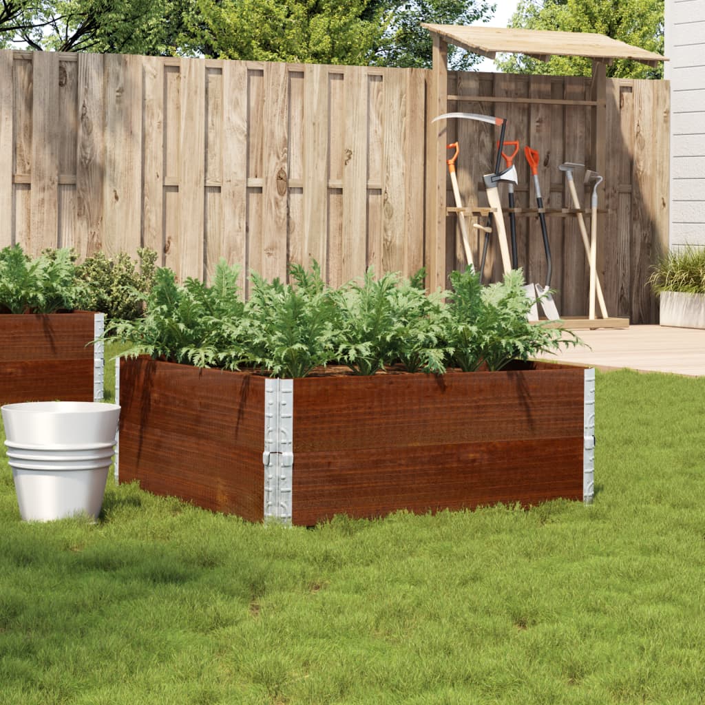 vidaXL Garden Planter Brown 100x100 cm Solid Wood Pine 1