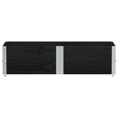 vidaXL Garden Planter Black 150x50 cm Solid Wood Pine 3
