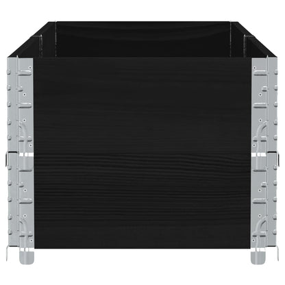 vidaXL Garden Planter Black 150x50 cm Solid Wood Pine 4