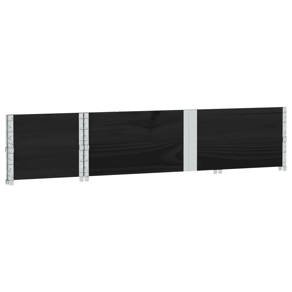 vidaXL Garden Planter Black 150x50 cm Solid Wood Pine 6