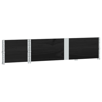 vidaXL Garden Planter Black 150x50 cm Solid Wood Pine 6