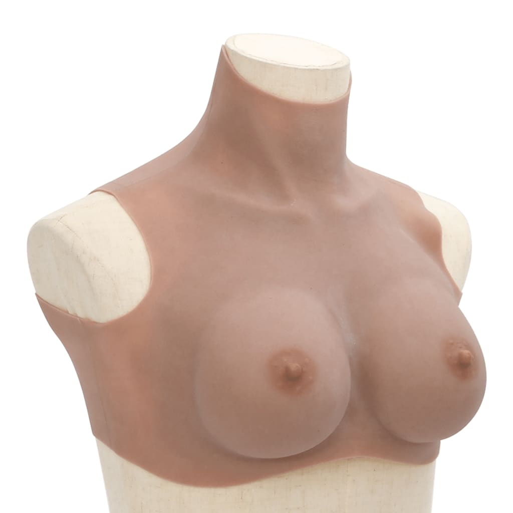 vidaXL Silicone Breastplate Tan D Cup 1