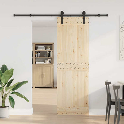 vidaXL Sliding Door Hardware Kit 200 cm Steel Black 3