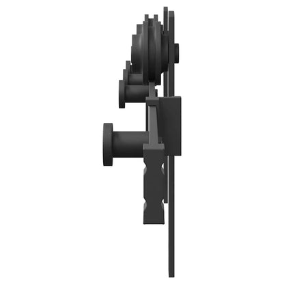 vidaXL Sliding Door Hardware Kit 200 cm Steel Black 6