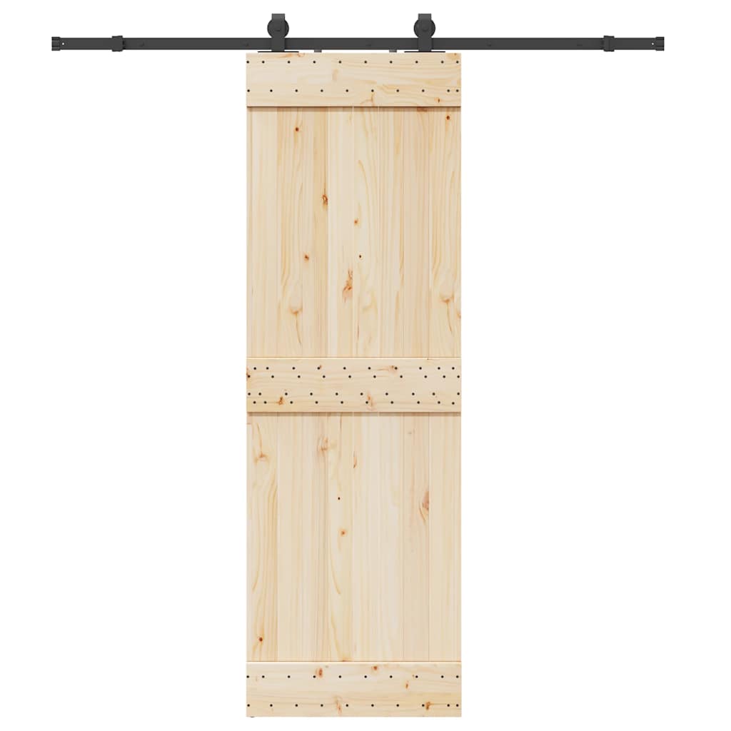vidaXL Sliding Door Hardware Kit 200 cm Steel Black 1
