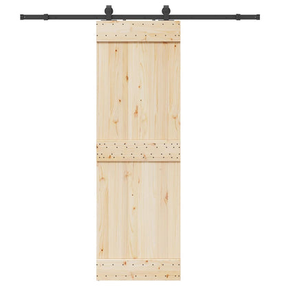 vidaXL Sliding Door Hardware Kit 200 cm Steel Black 1