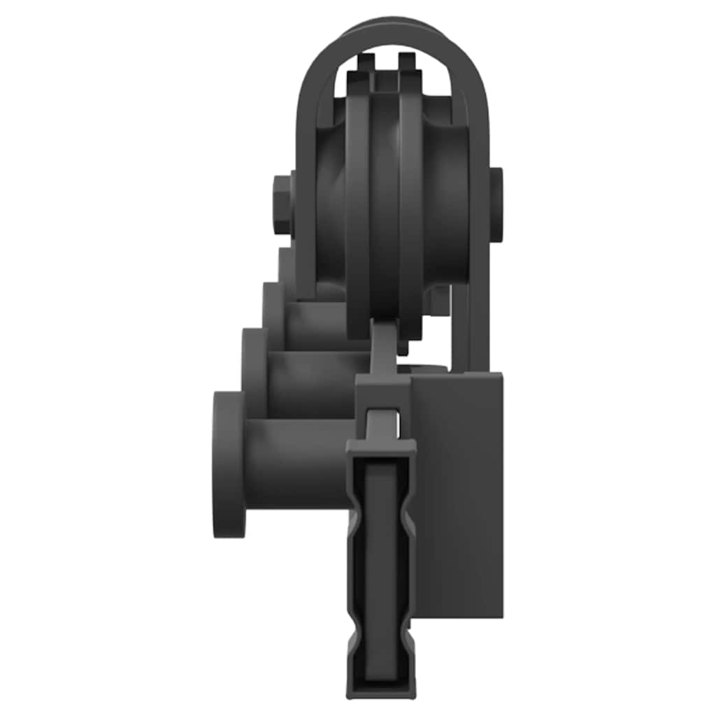 vidaXL Sliding Door Hardware Kit 152 cm Steel Black 6