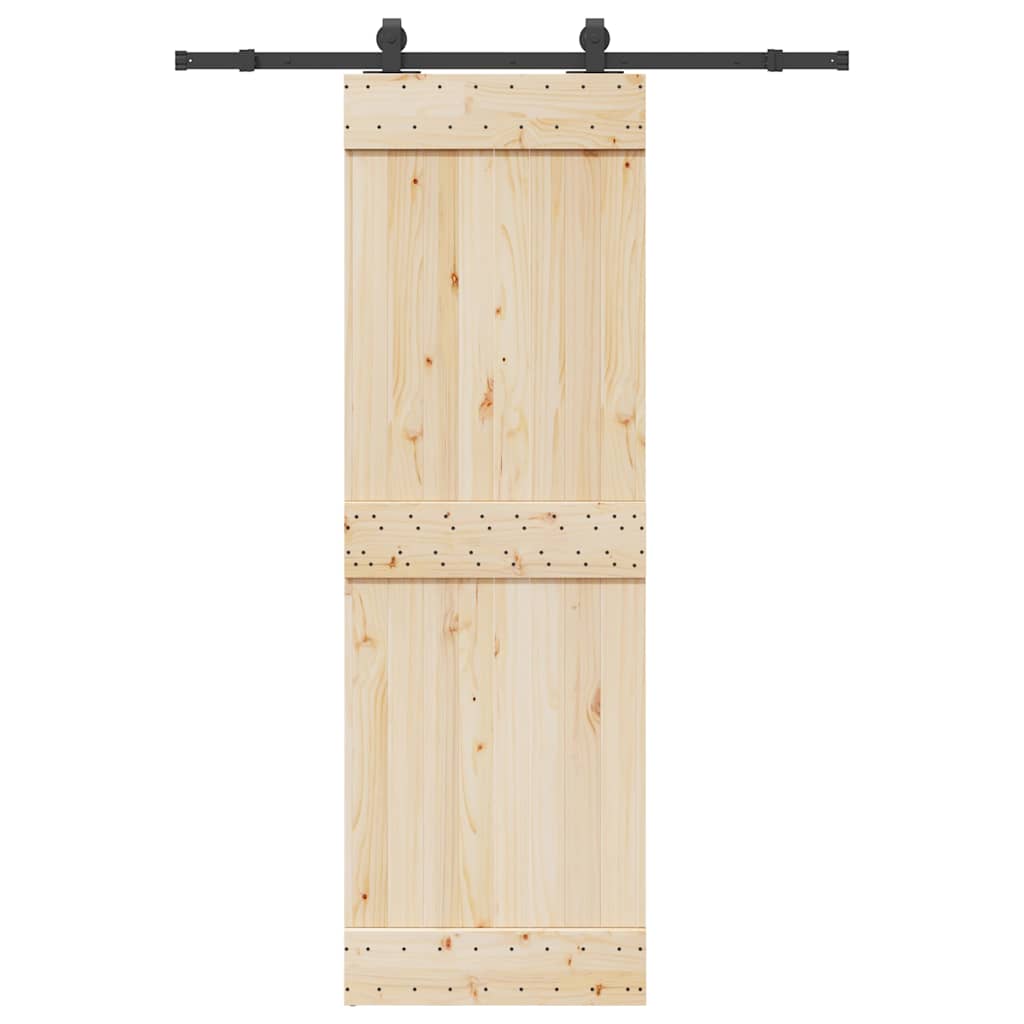 vidaXL Sliding Door Hardware Kit 152 cm Steel Black 1