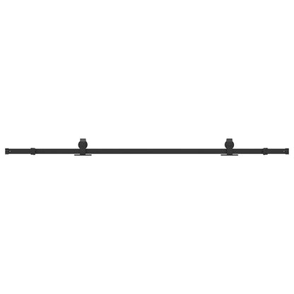 vidaXL Sliding Door Hardware Kit 213 cm Steel Black 2