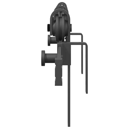 vidaXL Sliding Door Hardware Kit 200 cm Steel Black 6