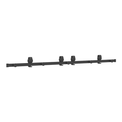 Sliding Door Hardware Kit Steel Black 183 cm