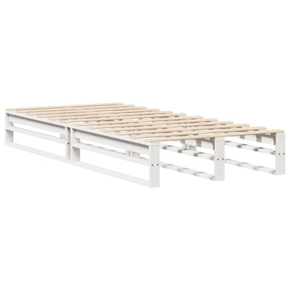 vidaXL Bed Frame without Mattress White 90x200 cm Solid Wood Pine 3
