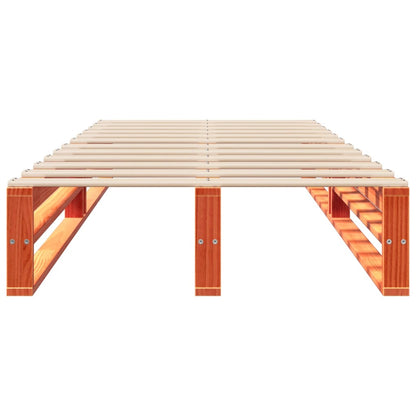 vidaXL Bed Frame without Mattress Wax Brown 90x200 cm Solid Wood Pine 4