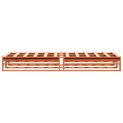 vidaXL Bed Frame without Mattress Wax Brown 90x200 cm Solid Wood Pine 5