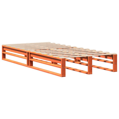 vidaXL Bed Frame without Mattress Wax Brown 90x200 cm Solid Wood Pine 6