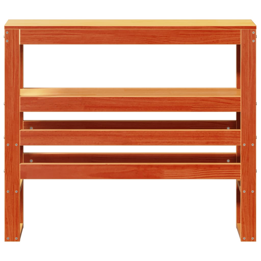 vidaXL Headboard with Shelves Wax Brown 100 cm Solid Wood Pine 3