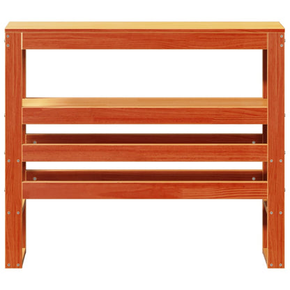 vidaXL Headboard with Shelves Wax Brown 100 cm Solid Wood Pine 3