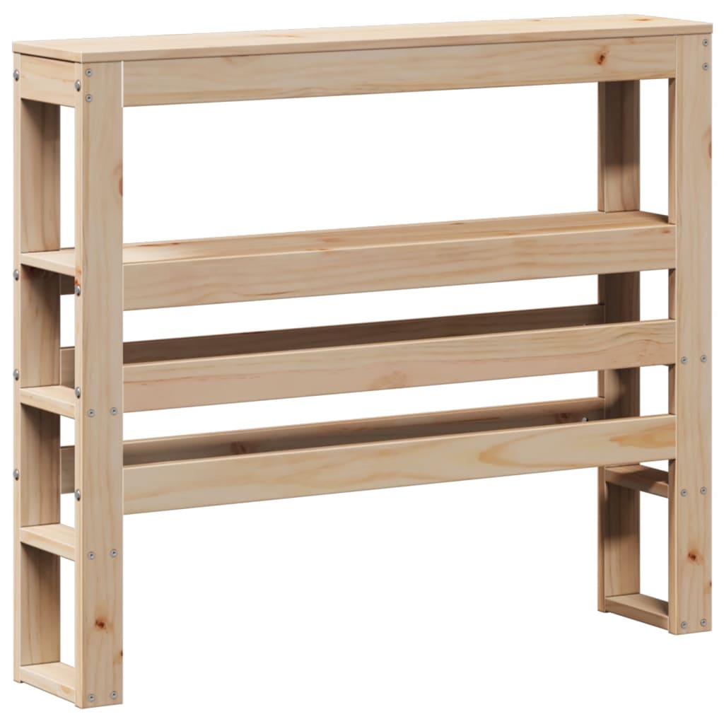 vidaXL Headboard with Shelves 90 cm Solid Wood Pine 2