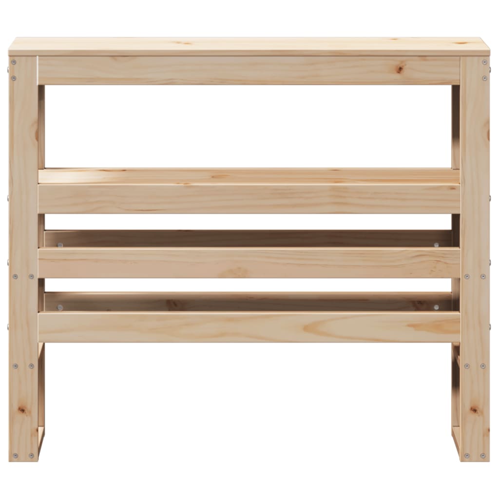 vidaXL Headboard with Shelves 90 cm Solid Wood Pine 3