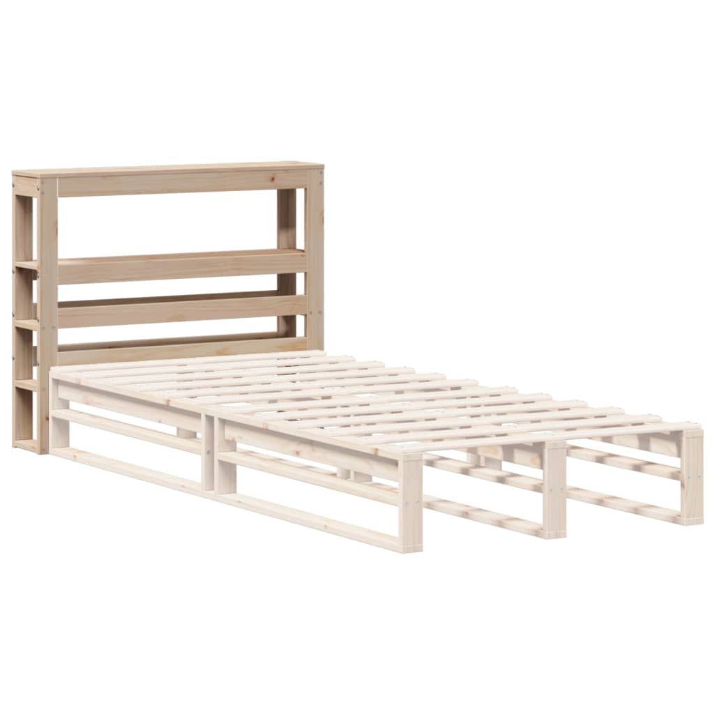 vidaXL Headboard with Shelves 90 cm Solid Wood Pine 4
