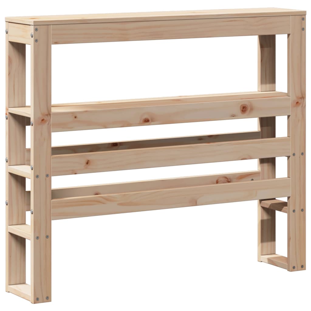 vidaXL Headboard with Shelves 90 cm Solid Wood Pine 6