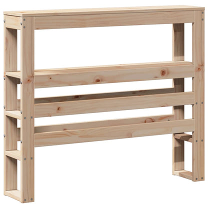 vidaXL Headboard with Shelves 90 cm Solid Wood Pine 6