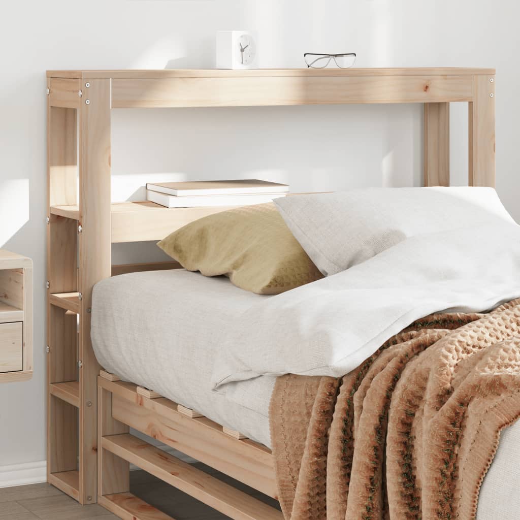 vidaXL Headboard with Shelves 90 cm Solid Wood Pine 1