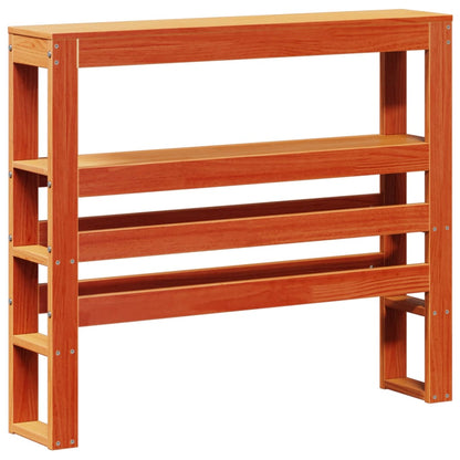 vidaXL Headboard with Shelves Wax Brown 75 cm Solid Wood Pine 2