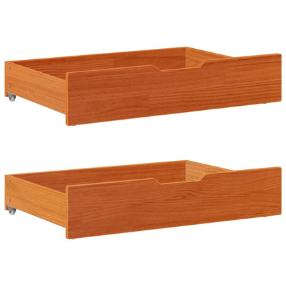 vidaXL Under-Bed Drawers 2 pcs Wax Brown 80x55x17 cm Solid Wood Pine 1